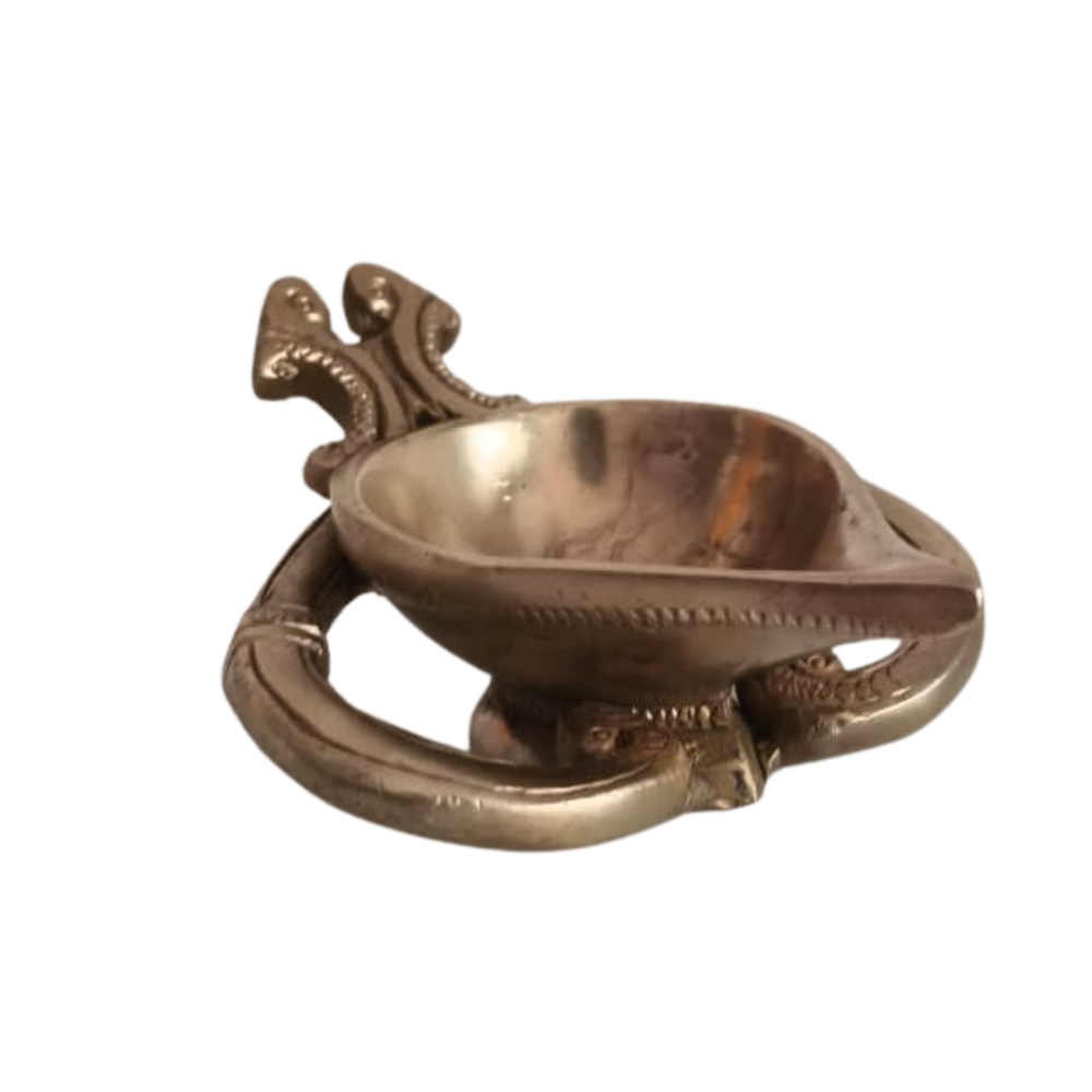 Handcrafted Brass Handheld Diya   Brass Artwork
