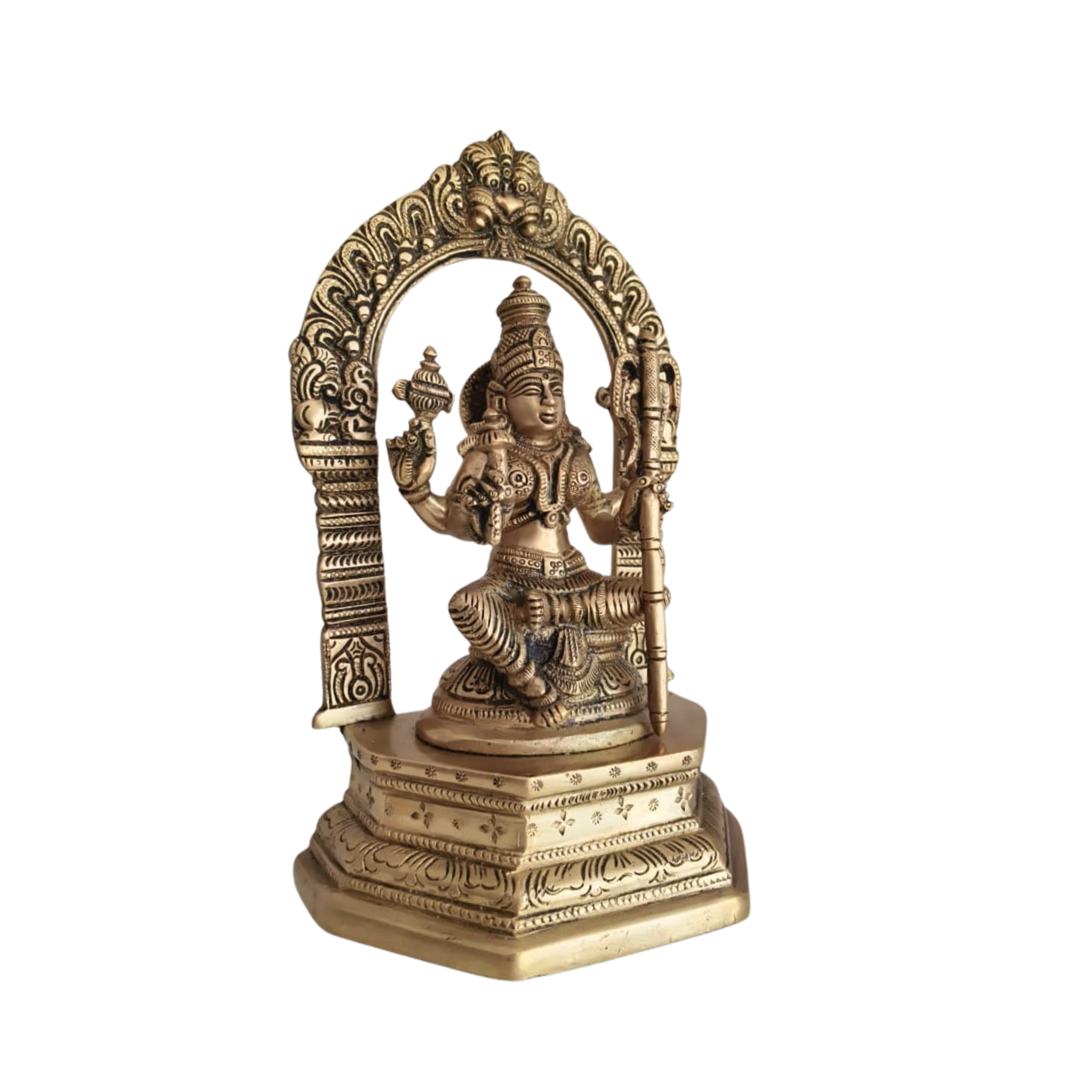 Divine Brass Annapoorna Devi Idol - Goddess of Food & Nourishment