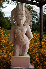 Ancient Indian Sandstone Sculpture of a Divine Being (Deva/Gandharva)