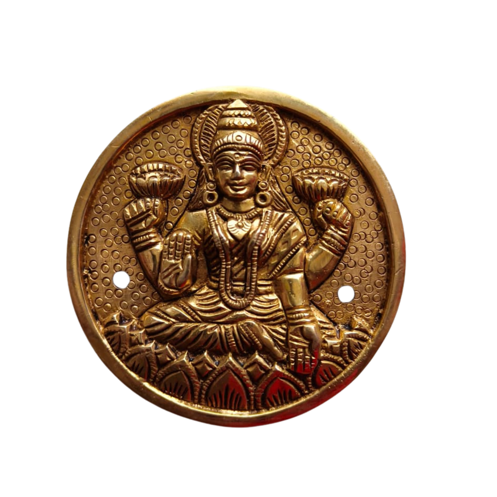 Ashta Lakshmi Brass Set - 8 Piece Handcrafted Goddess Lakshmi Wall Art   Brass Artwork