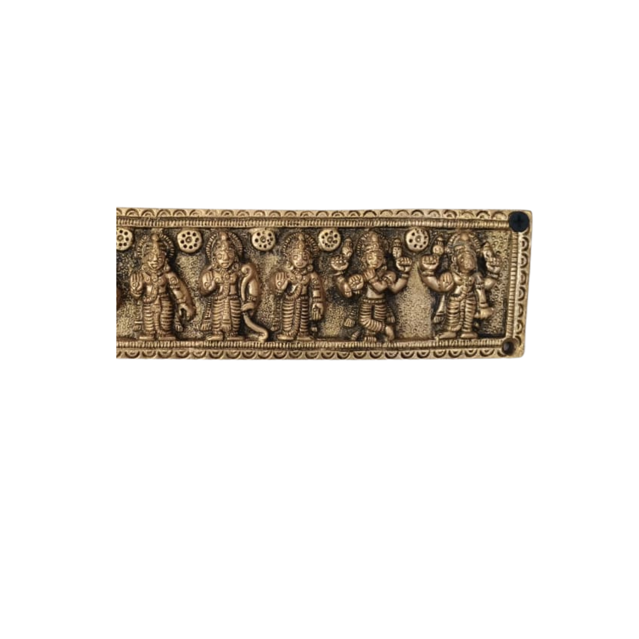 Brass Dashavatara Wall Hanging - Ten Avatars of Lord Vishnu Art