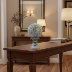 Globe with Intricate Taj Mahal Jali Carving – Heritage Indian Handicraft   Jali Art