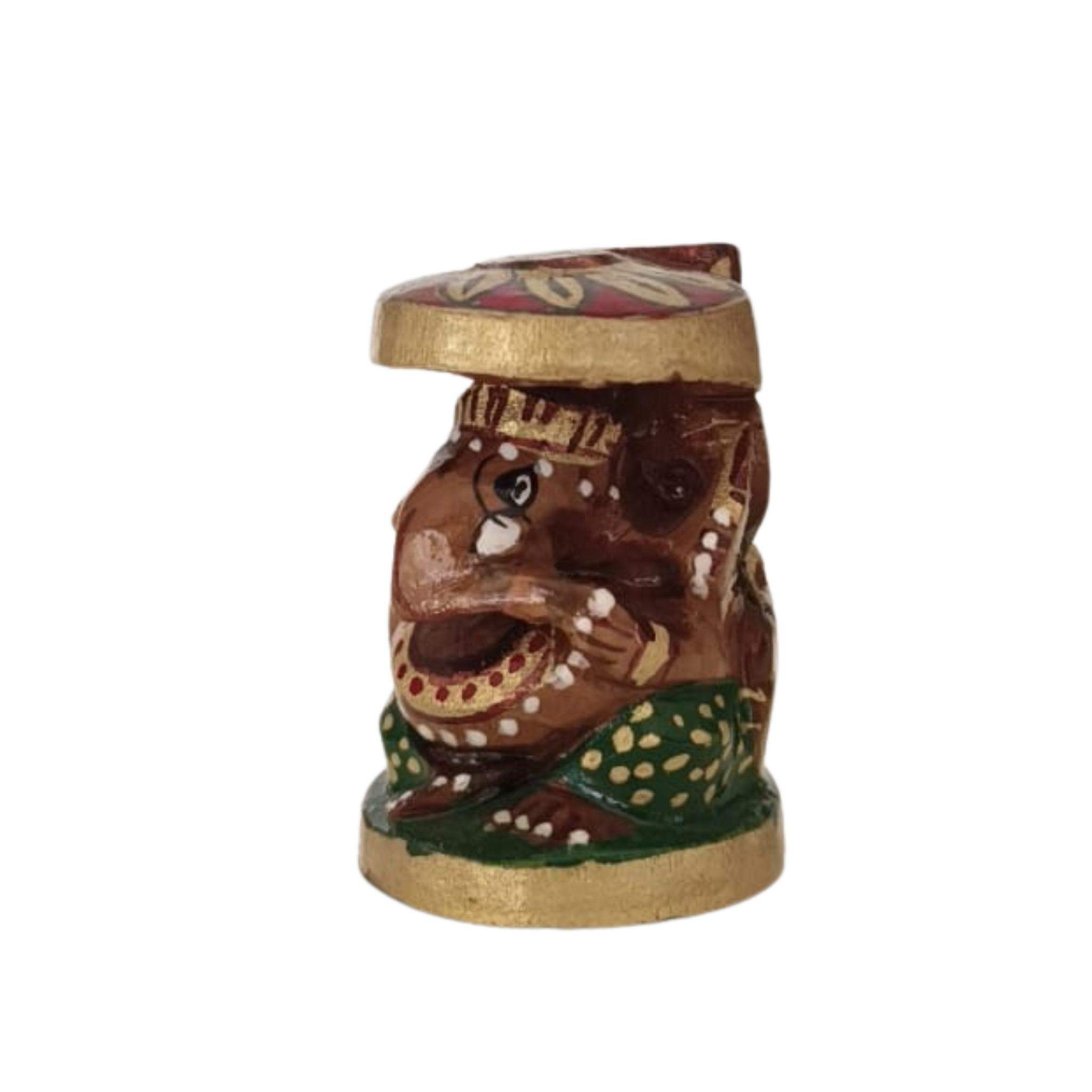 Wooden Ganesh Statue – Beautiful Hand-Painted Religious Art