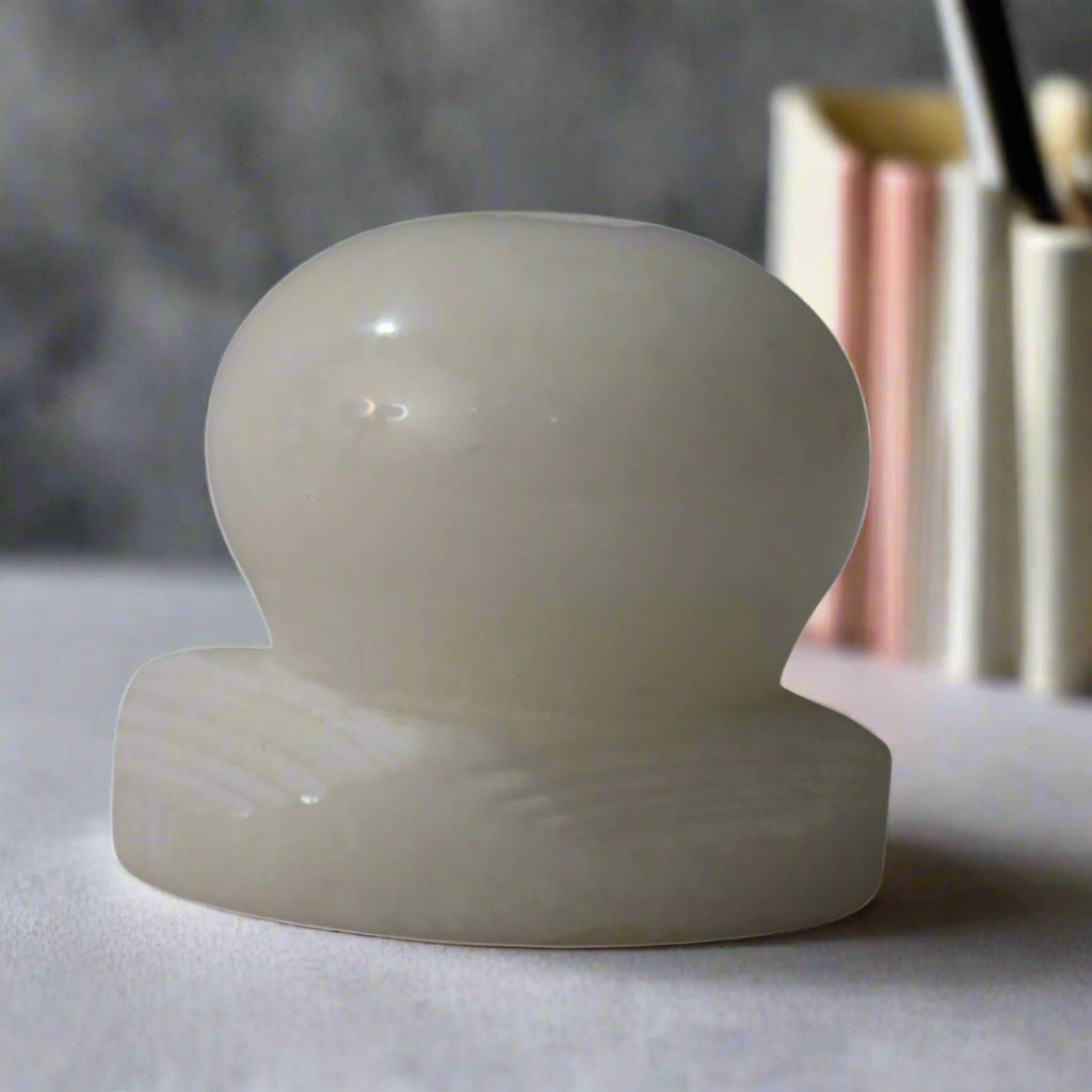Elegant Marble Paperweight – Handcrafted Desk Accessory