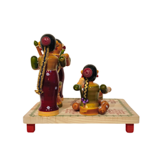 Etikoppaka Lacquer Village Scene - Traditional Women and Pot Diorama