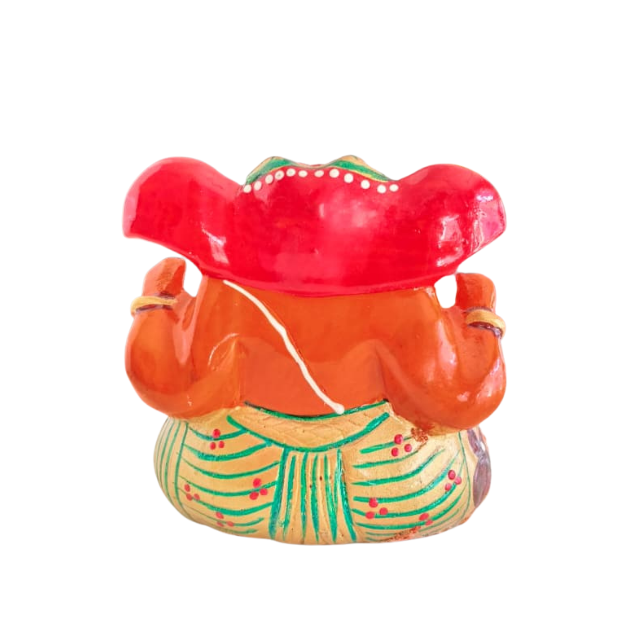 Wooden Ganesh Statue – Beautiful Hand-Painted Religious Art