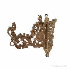 Brass Prabhavali Wall Hanging – Ornate Temple Arch with Peacock & Kirtimukha Motifs   Brass Artwork