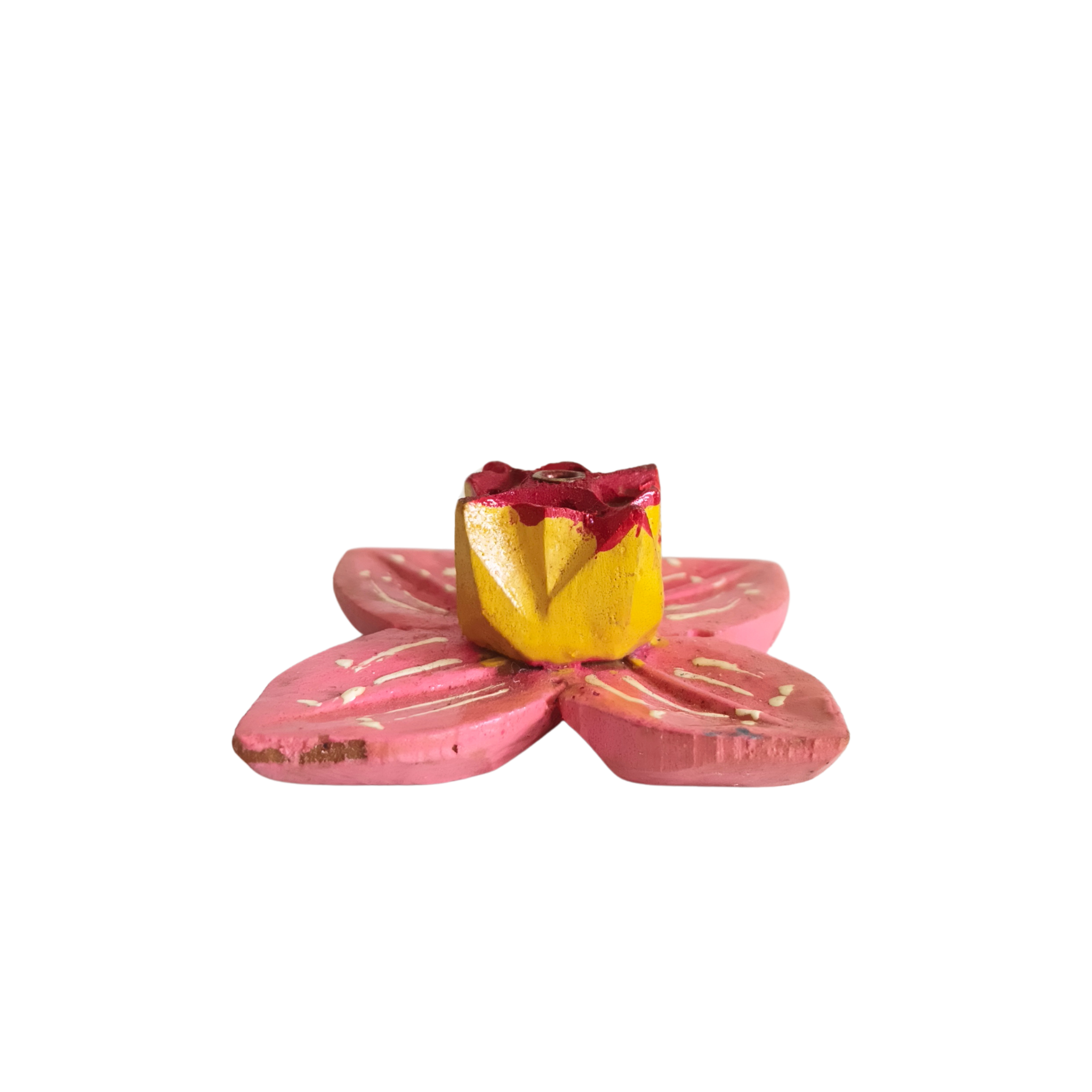 Hand-Painted Wooden Flower Agarbatti Stand – Elegant Incense Holder
