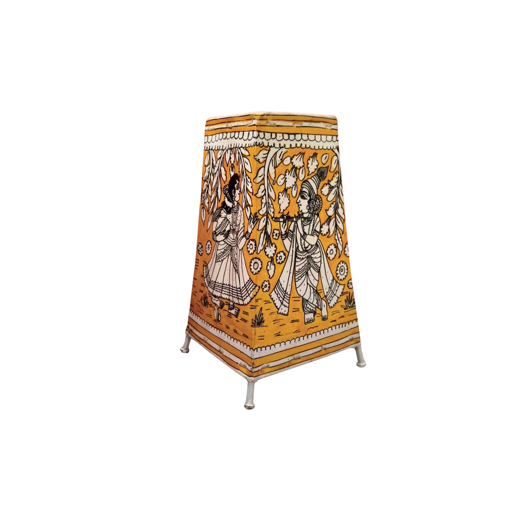 Celestial Love – Radha Krishna Leather Puppetry Design | Bed Lamp