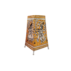 Celestial Love – Radha Krishna Leather Puppetry Design | Bed Lamp