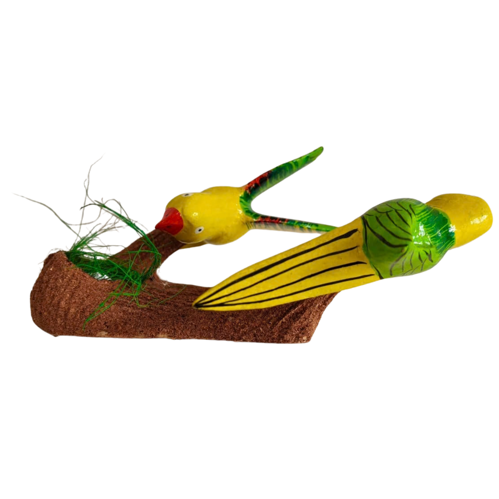 Handcrafted Nirmal Birds Nest Wall Décor   Wooden Toy