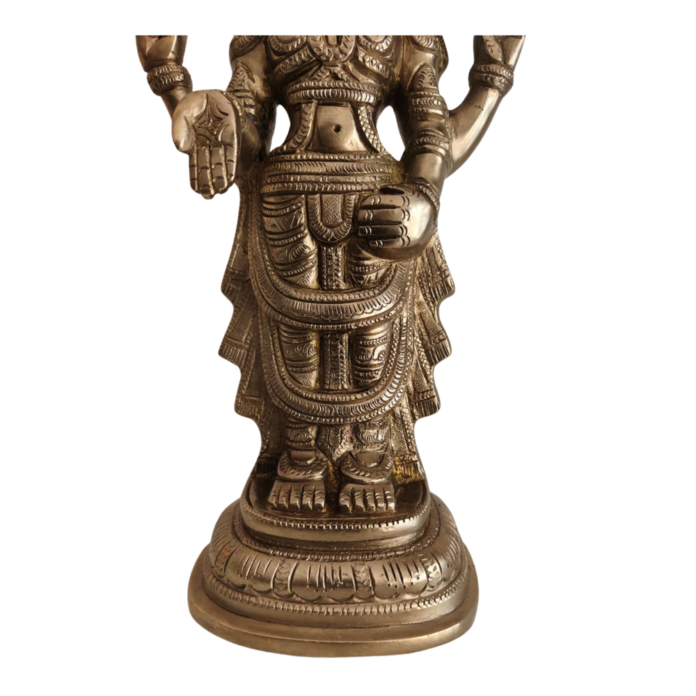 Traditional Balaji Idol for Home Temple, Pooja & Spiritual Decor   Brass Artwork