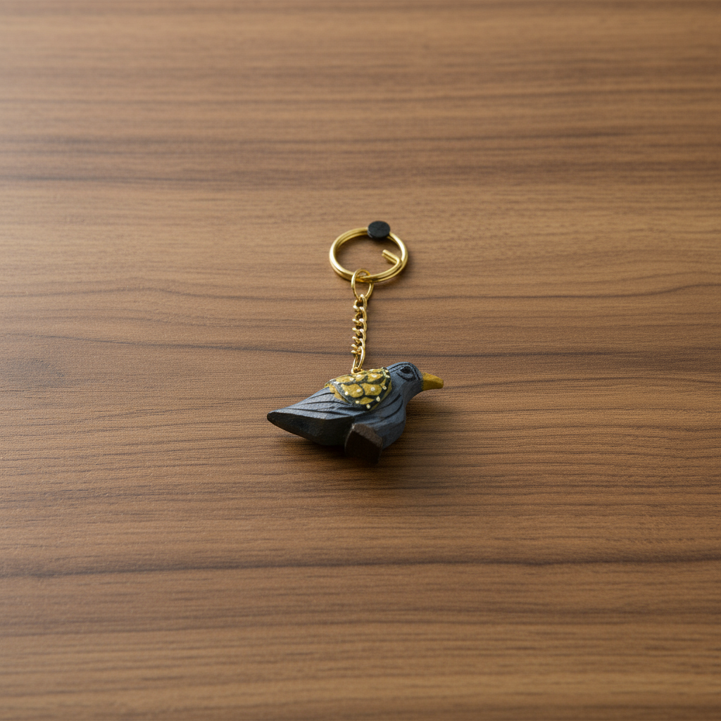 Hand-Carved Wooden Key Chains from Jaipur