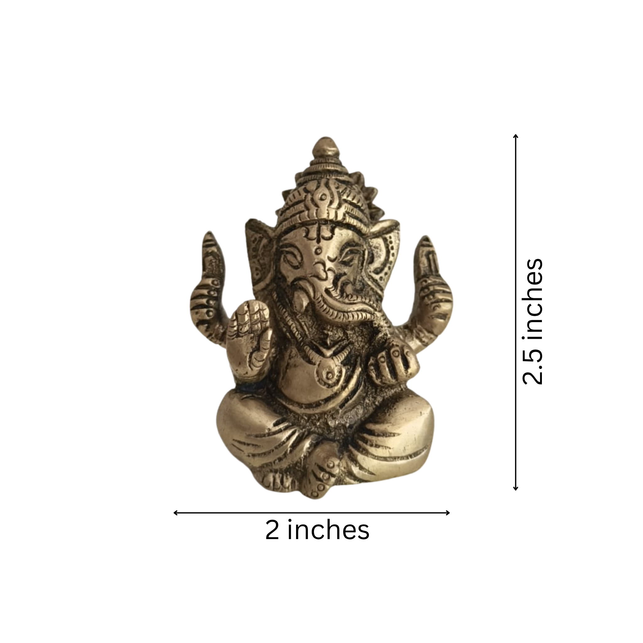Brass Lord Ganesha Idol - Remover of Obstacles