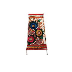 Graceful Floral Leather Handcrafted Artwork | Bed Lamp