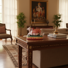 Handcrafted Nandhi Statue | Vibrant Hand-Painted Spiritual Decor