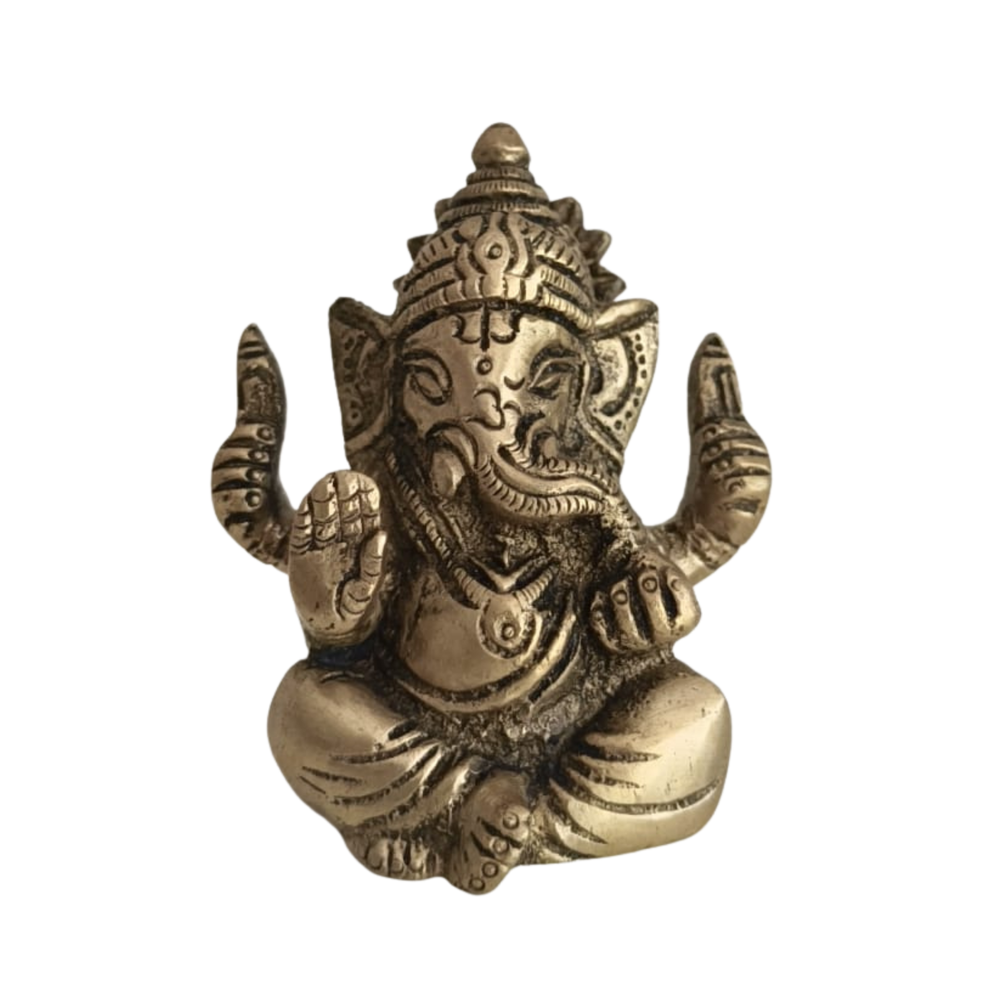 Brass Lord Ganesha Idol - Remover of Obstacles