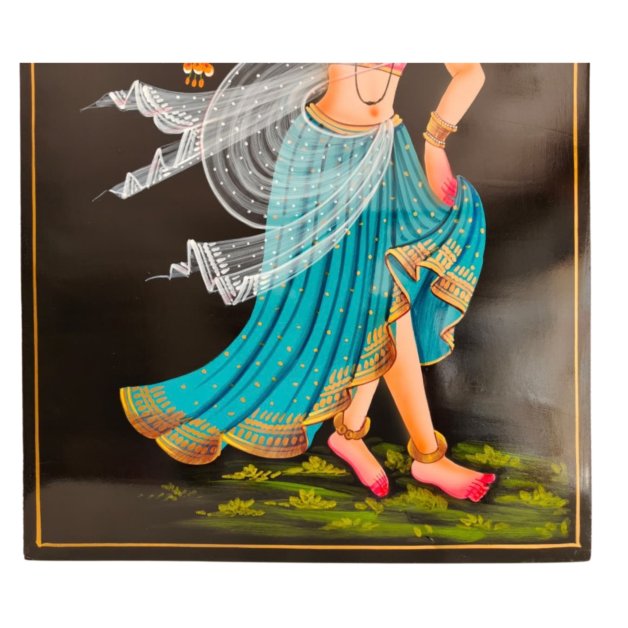 Handcrafted Telangana Nirmal painting rural woman