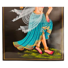 Handcrafted Telangana Nirmal painting rural woman