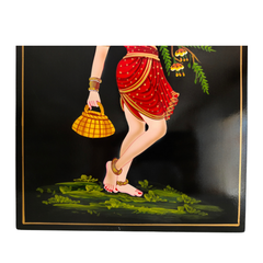 Fisherwoman with basket painting