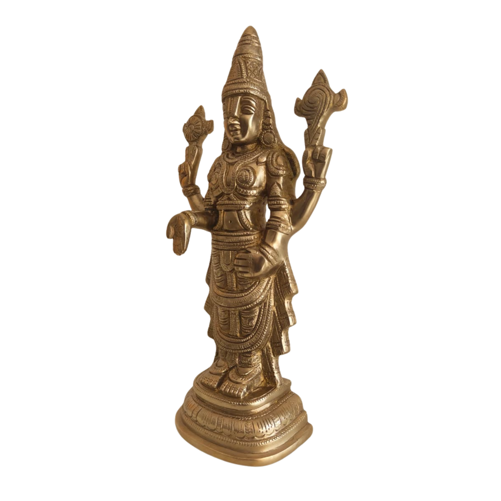 Traditional Balaji Idol for Home Temple, Pooja & Spiritual Decor   Brass Artwork