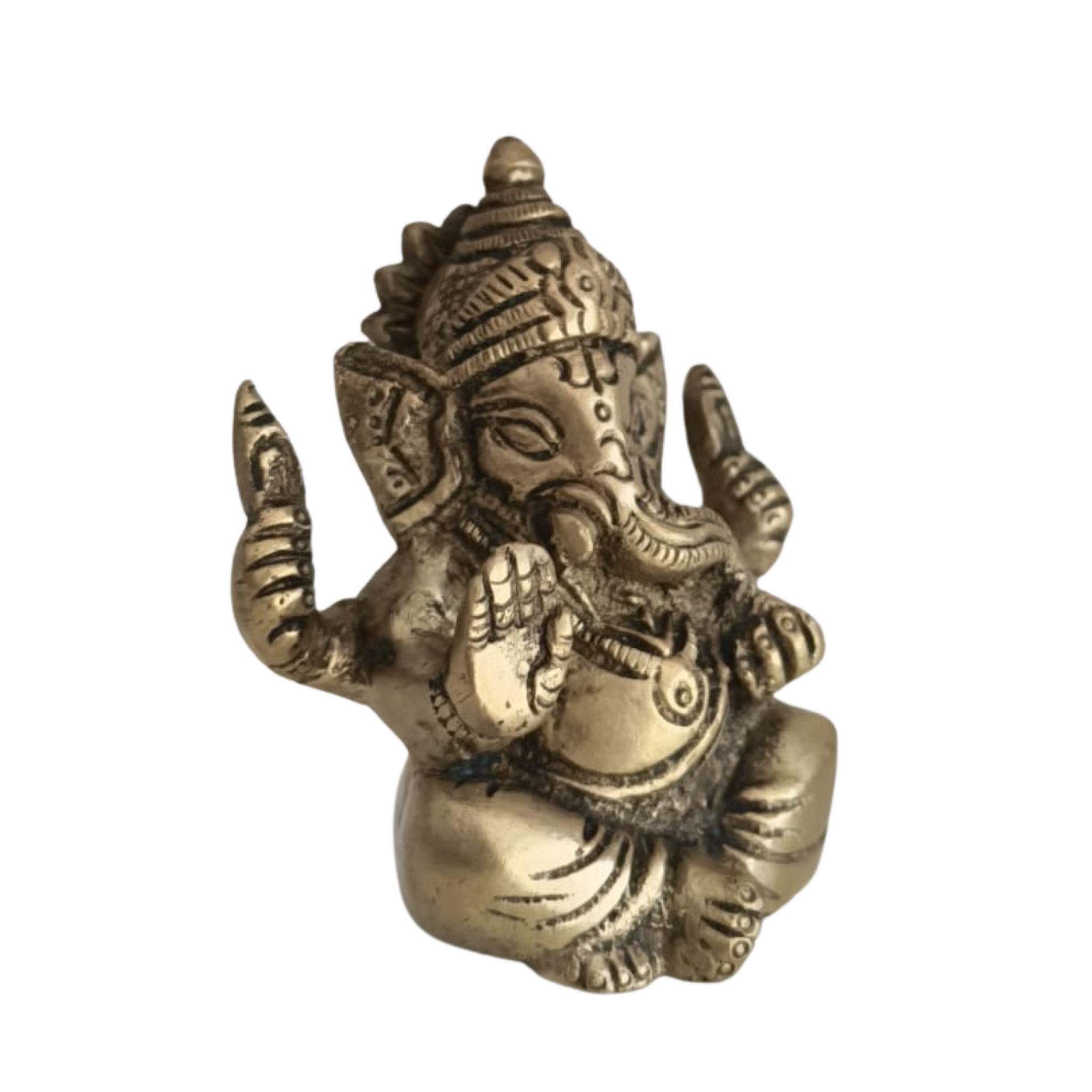 Brass Lord Ganesha Idol - Remover of Obstacles