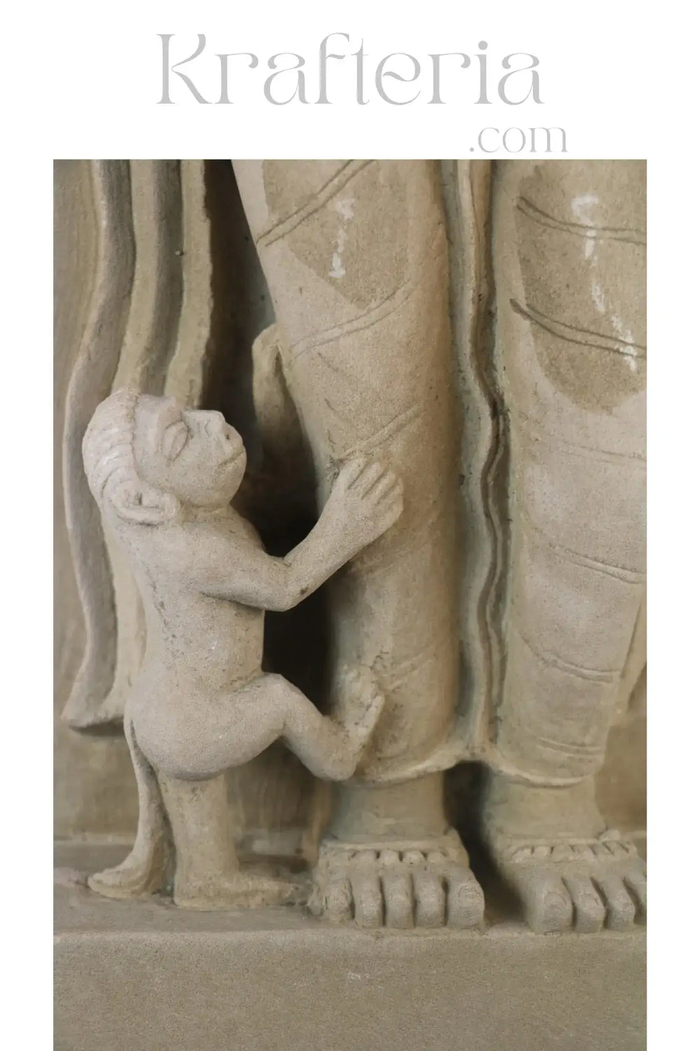 Mother and Child - A Posture of Khajuraho sculpture   Sand Stone