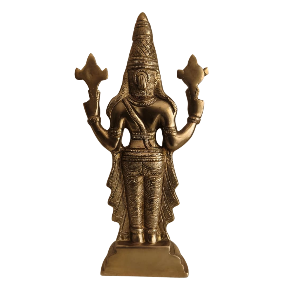 Traditional Balaji Idol for Home Temple, Pooja & Spiritual Decor   Brass Artwork