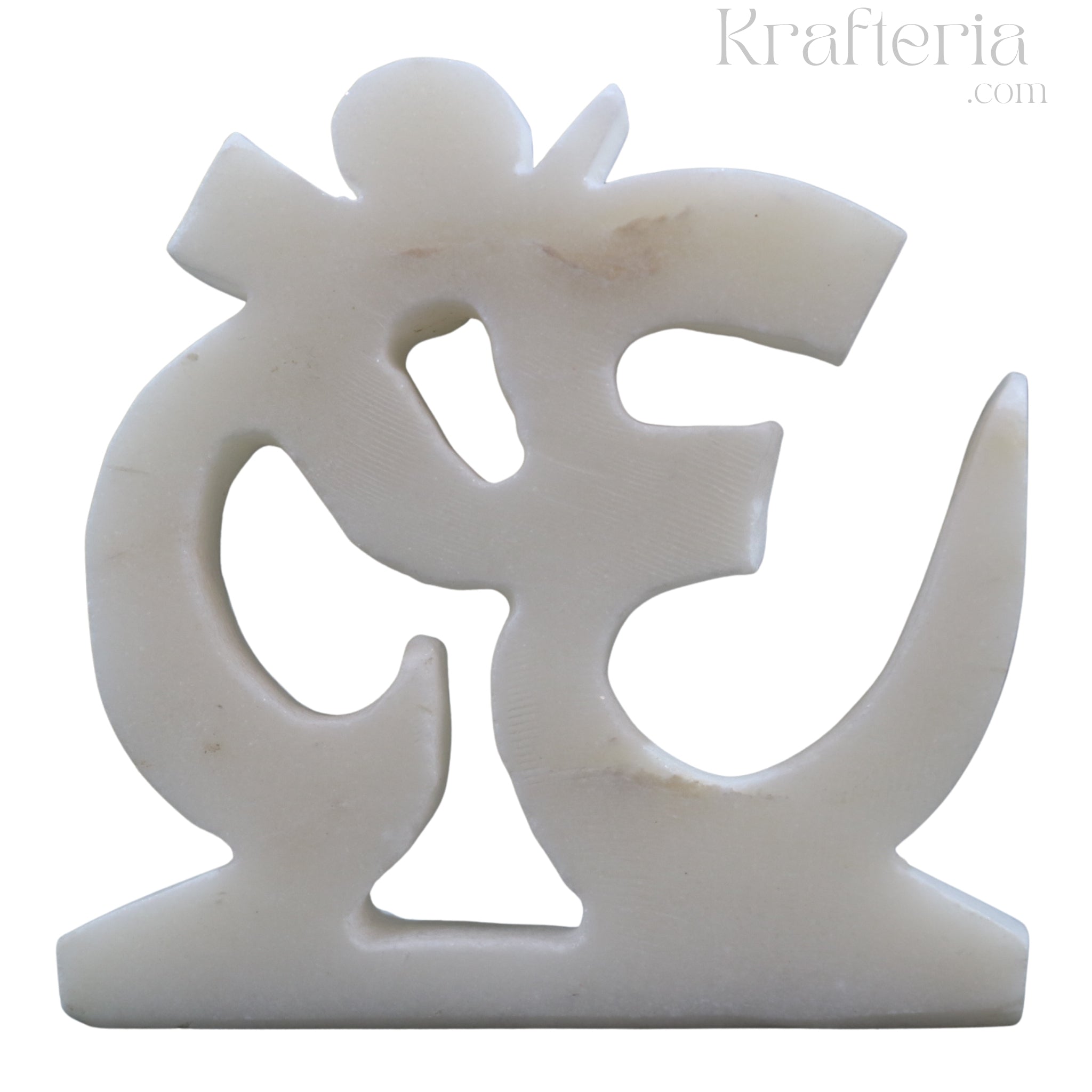 Handcrafted Marble Om Sculpture – Spiritual Home Decor