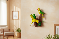 Hand-painted Nirmal birds nest wall hanging from Telangana