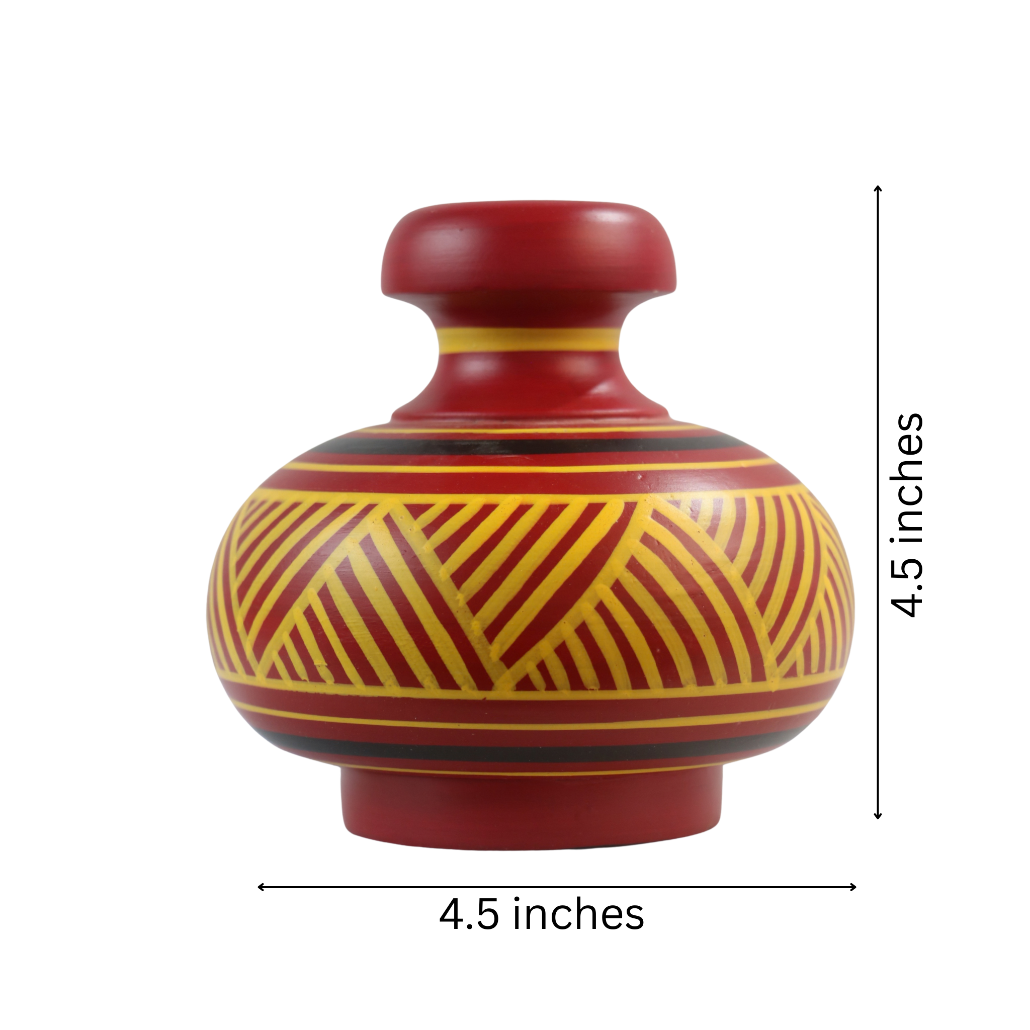 Colorful handmade flower vase with toxin-free paint finish