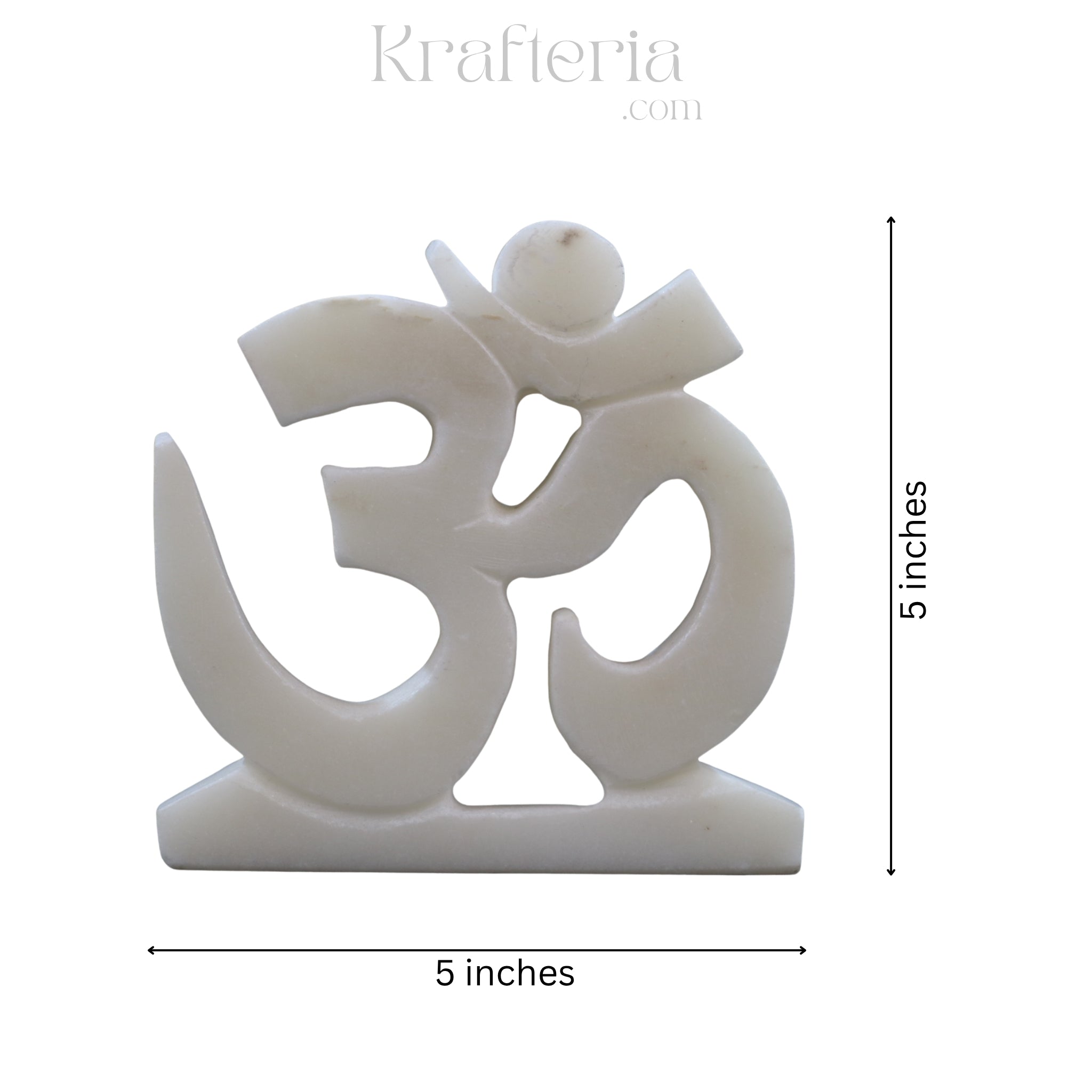 Handcrafted Marble Om Sculpture – Spiritual Home Decor