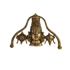 Grand Brass Lord Venkateswara - Tirupati Balaji Face Wall Hanging   Brass Ware