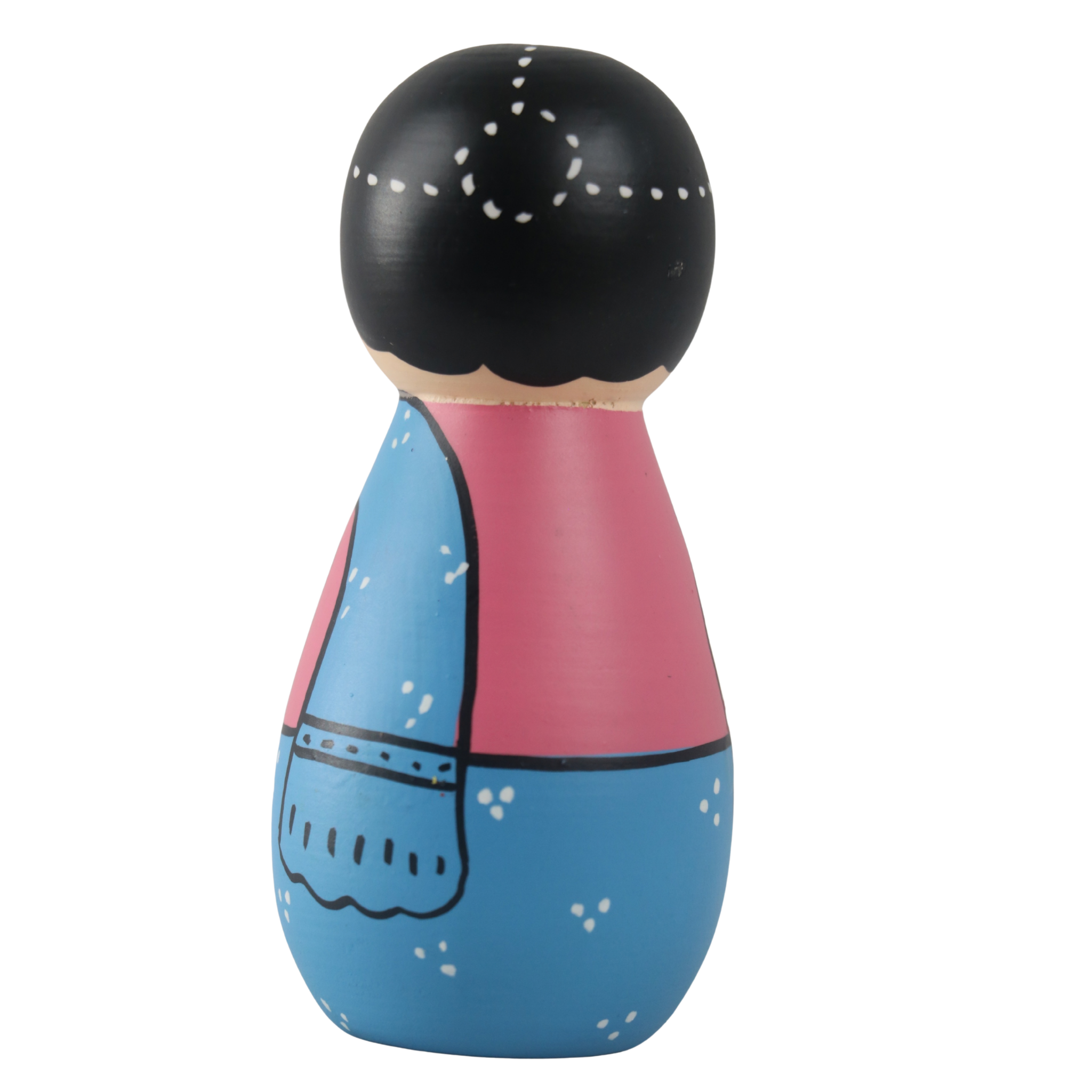 Handmade cultural women peg dolls