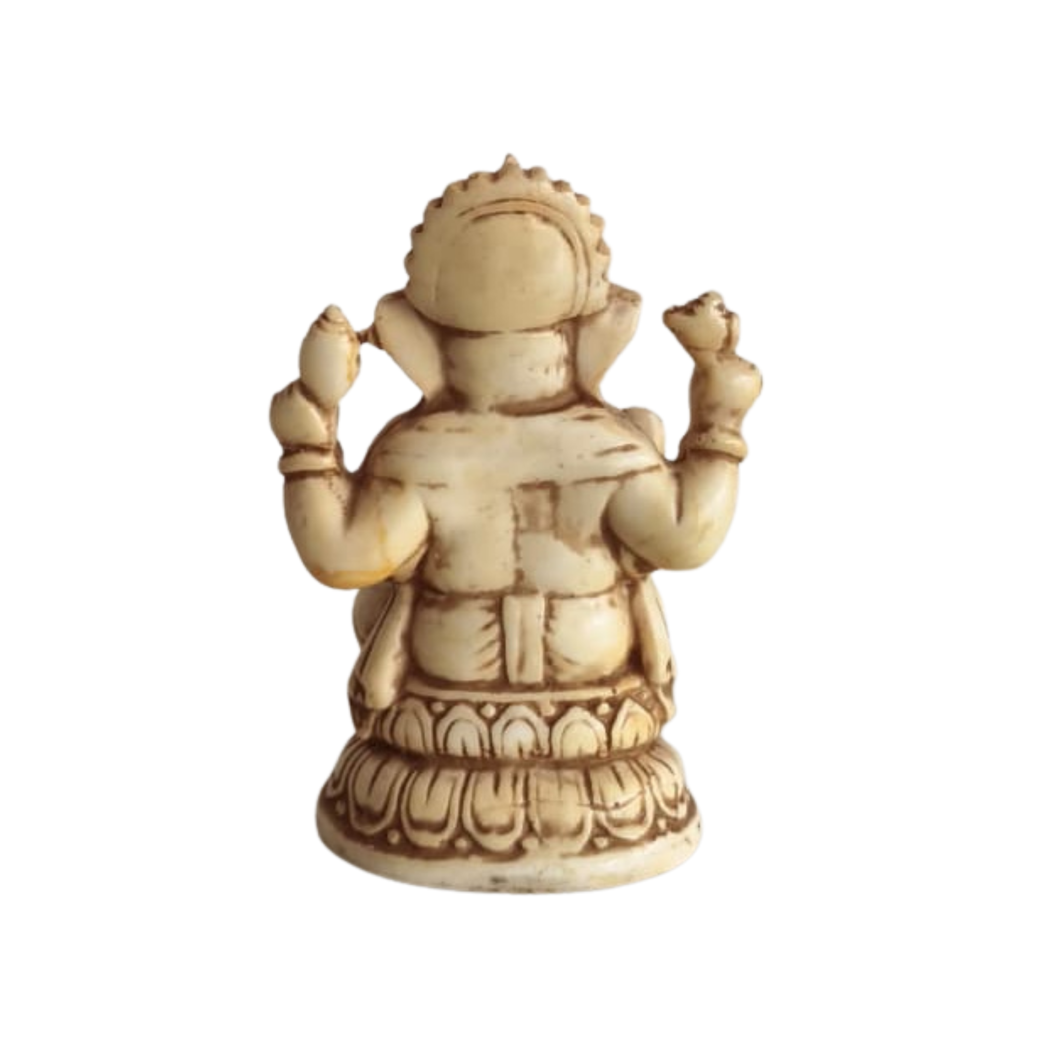 Intricately Carved Ganesha Statue on Lotus Pedestal