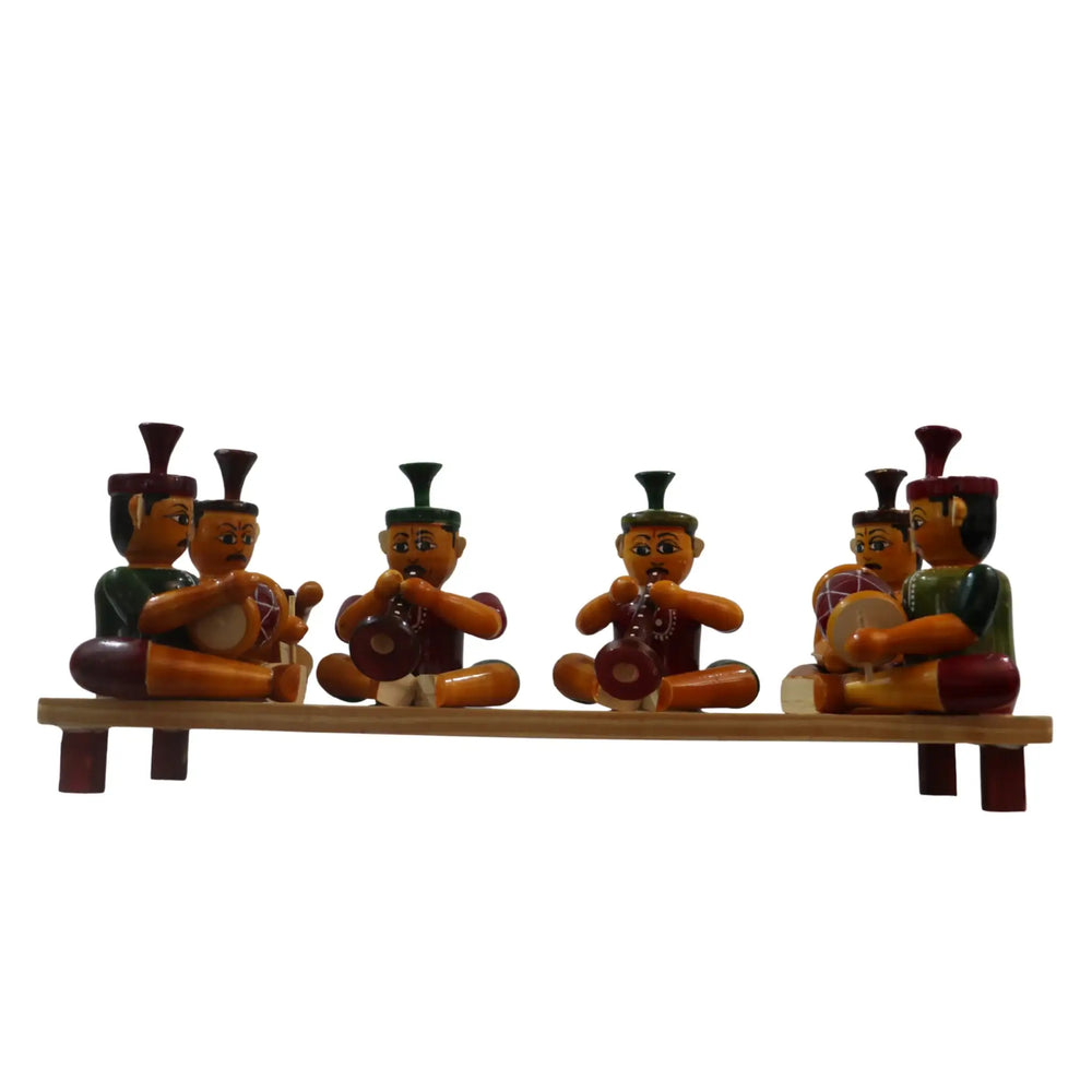 Channapatna Wooden Music Set – Traditional Handmade Instrument Set   Wooden Lacquerware&toys