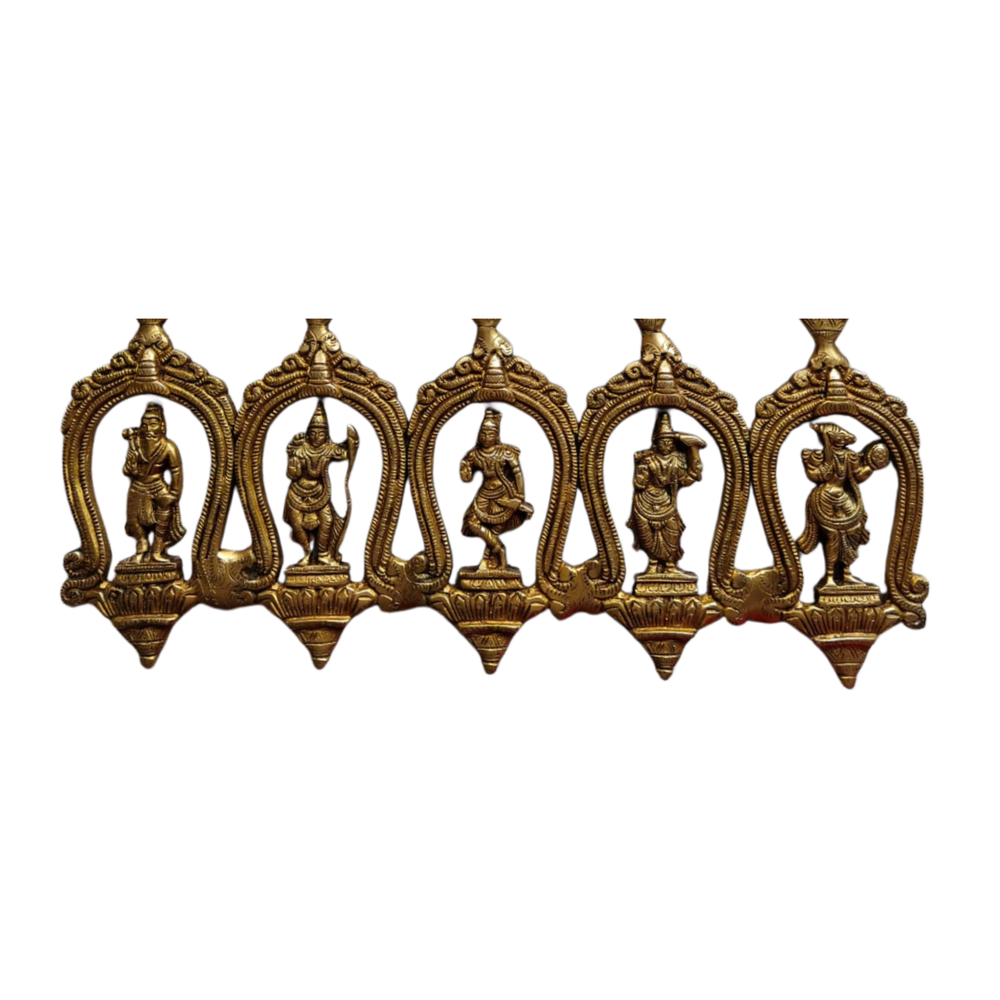 Dashavatara Brass Wall Panel - Rectangular 10 Avatars of Lord Vishnu Wall Hanging   Brass Artwork
