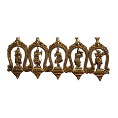 Dashavatara Brass Wall Panel - Rectangular 10 Avatars of Lord Vishnu Wall Hanging   Brass Artwork
