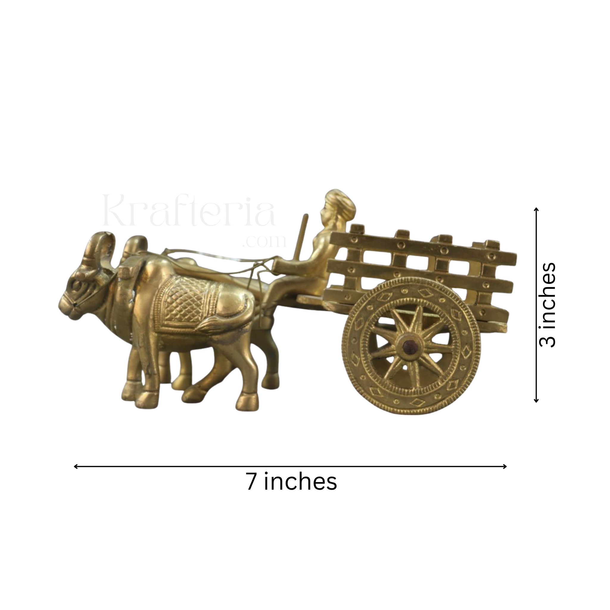 Premium Brass Bullock Cart – Ideal for Gifting & Collectors