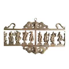 Handcrafted Brass Dashavatara Wall Hanging – Ten Incarnations of Lord Vishnu Panel   Brass Artwork