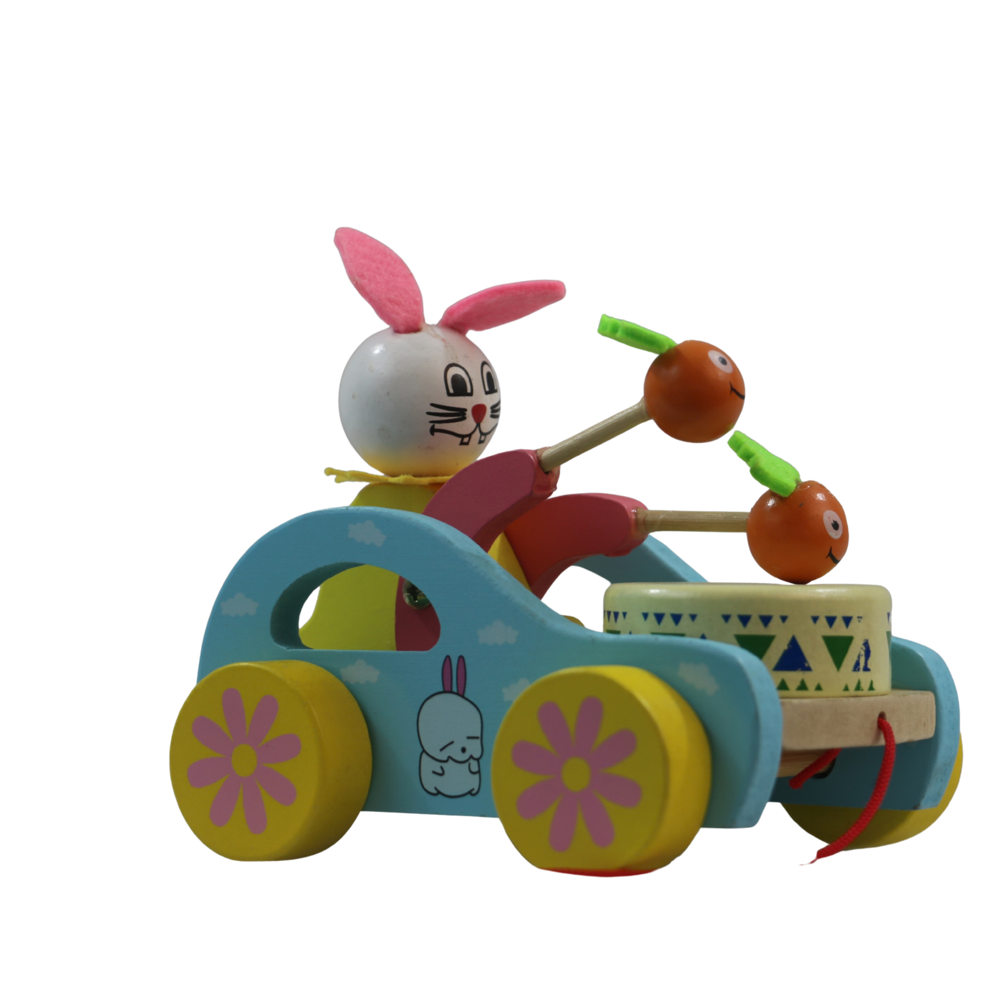 Traditional Channapatna wooden pull toy handcrafted by artisans