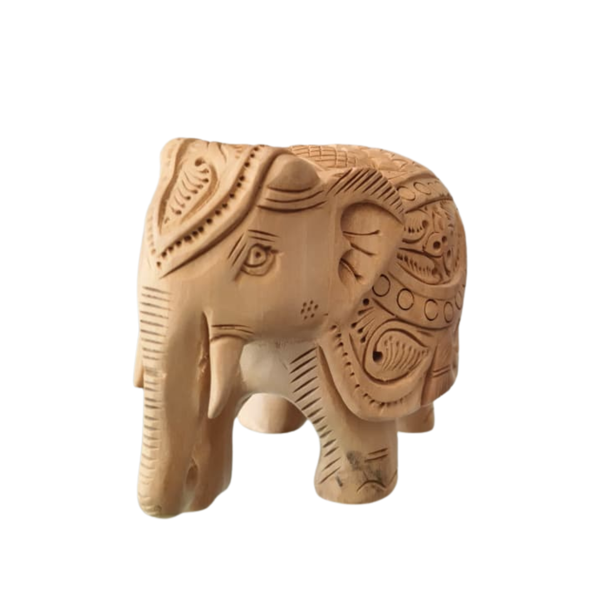 Hand-Carved Wooden Elephants – Artisan Decorative Sculptures