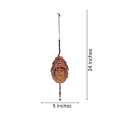 Hand-Painted Leather Goddess Wall Hanging