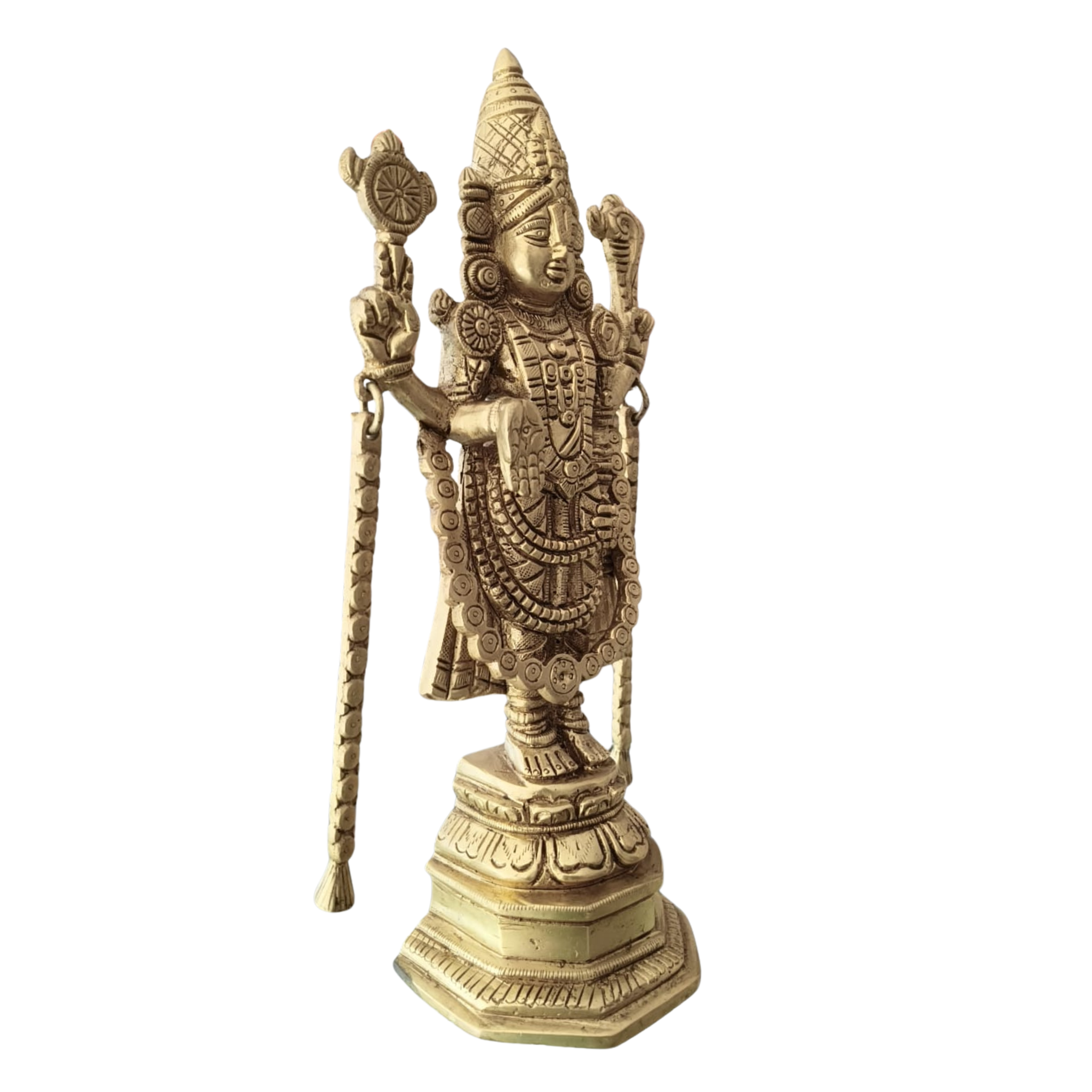 Brass Lord Venkateswara (Balaji) Idol: Embodiment of Prosperity and Grace