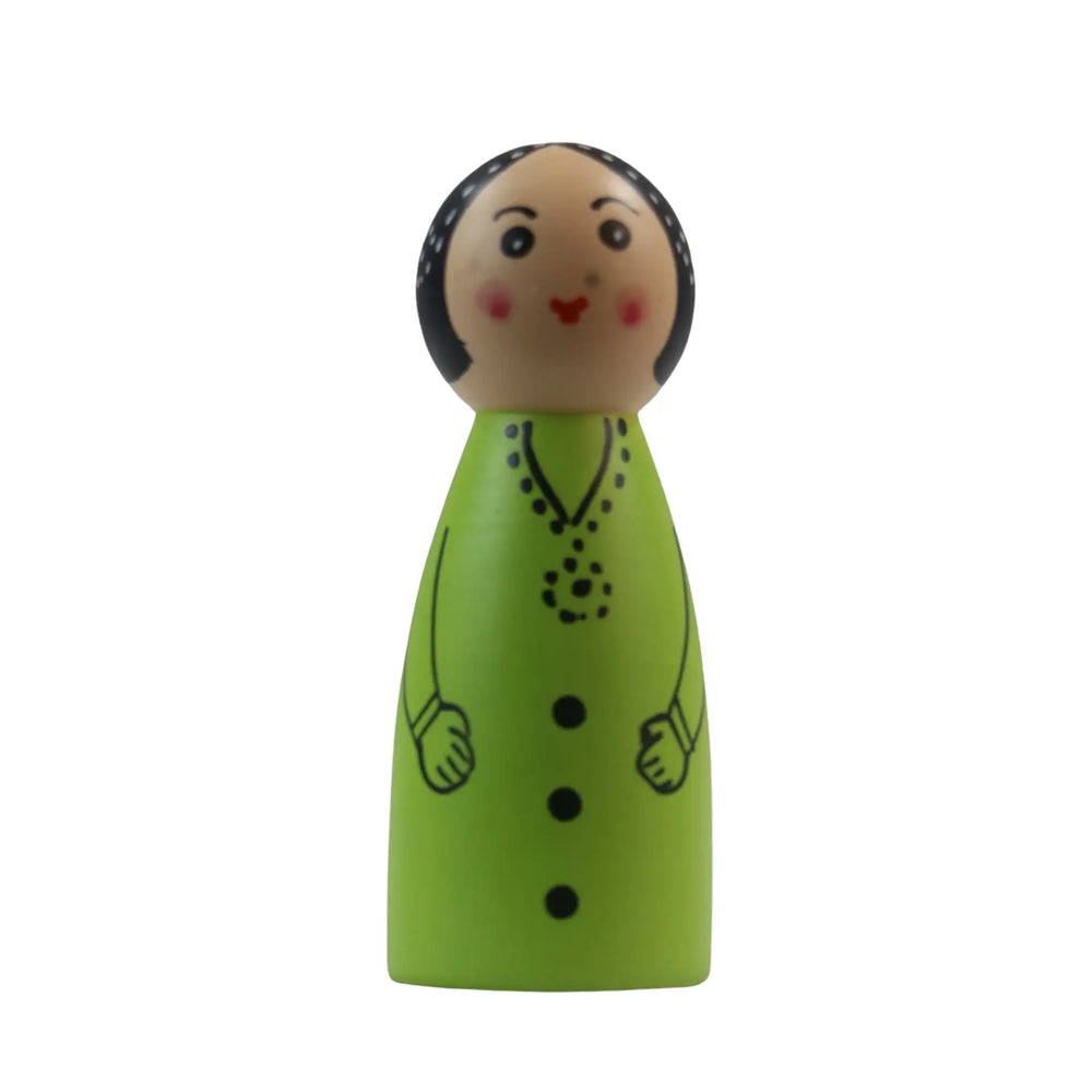 Traditional wooden peg doll for kids