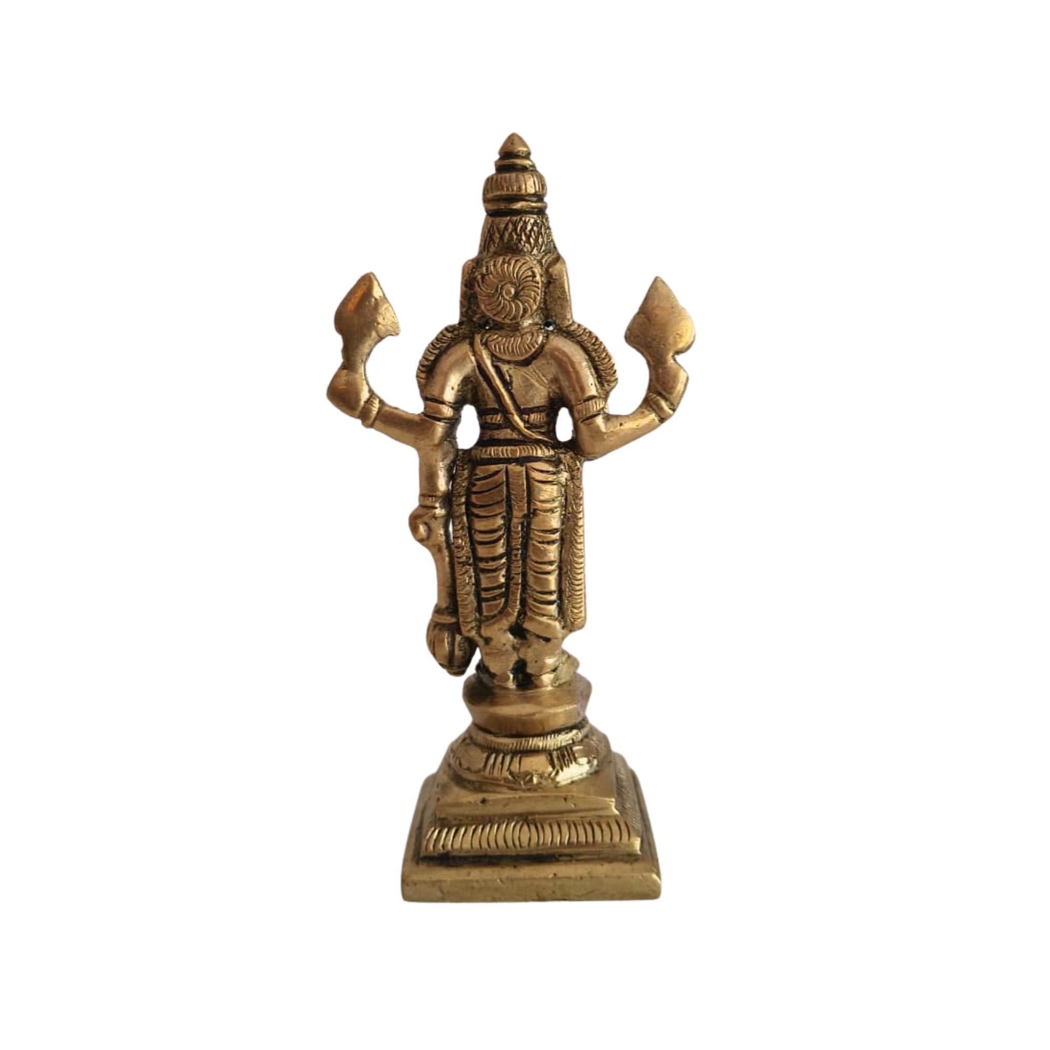 Standing Brass Lord Vishnu Idol