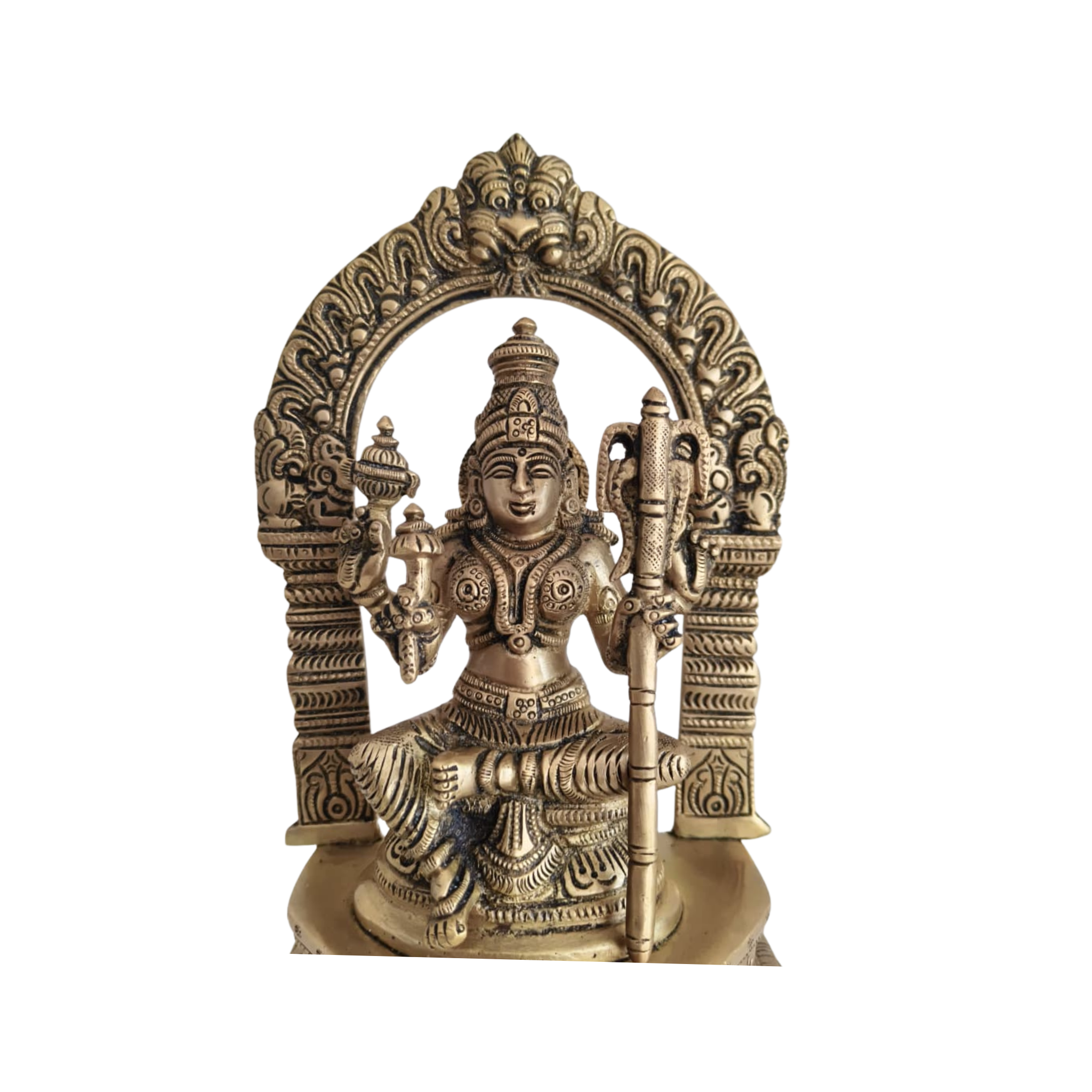 Divine Brass Annapoorna Devi Idol - Goddess of Food & Nourishment