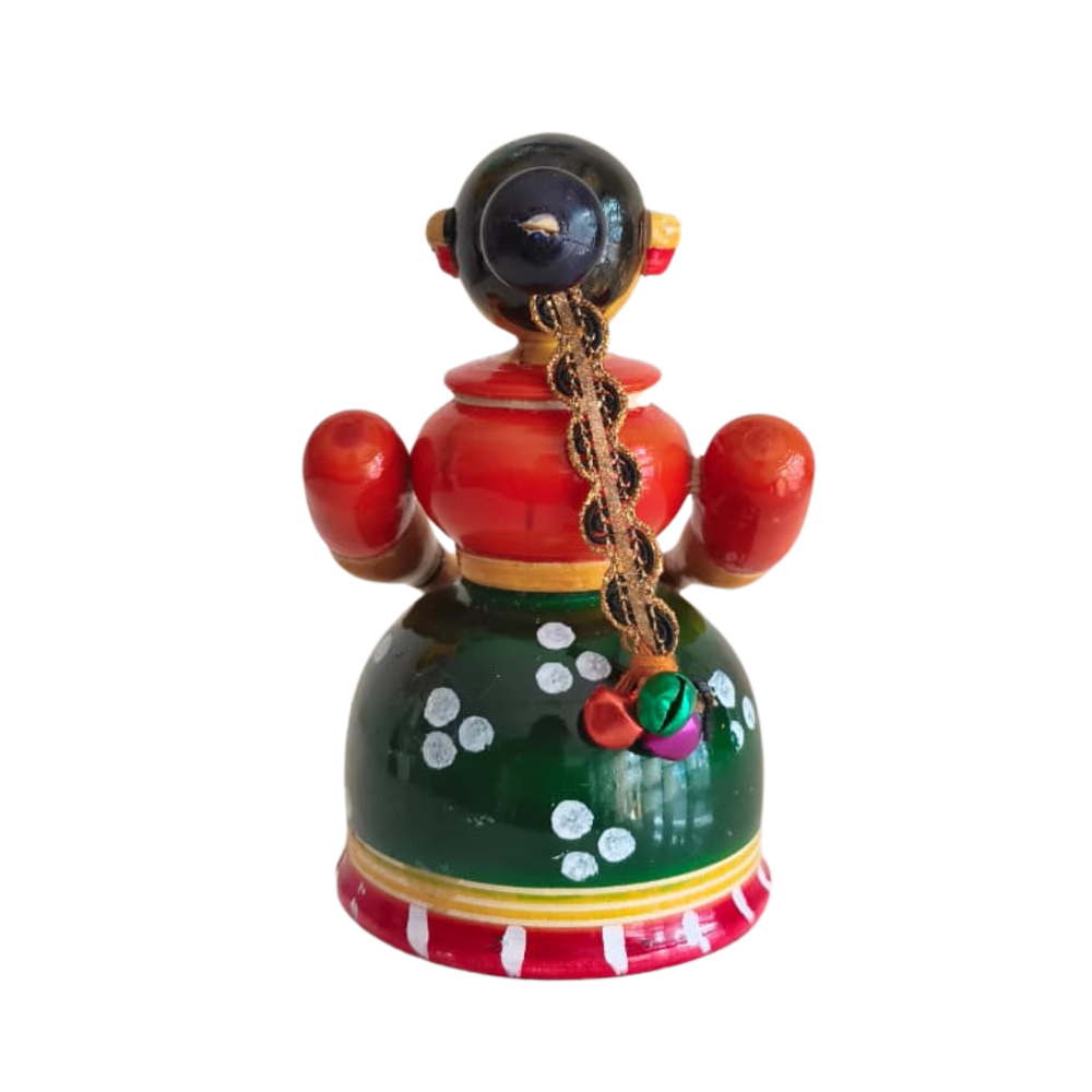 Etikoppaka Wooden Women Box – Handcrafted Traditional Lacquer Toy Storage   Etikoppaka Lacquerware