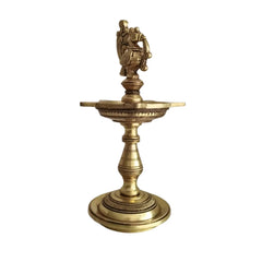 Brass Peacock Aishwarya Diya - Star-Shaped Traditional Oil Lamp   Brass Ware