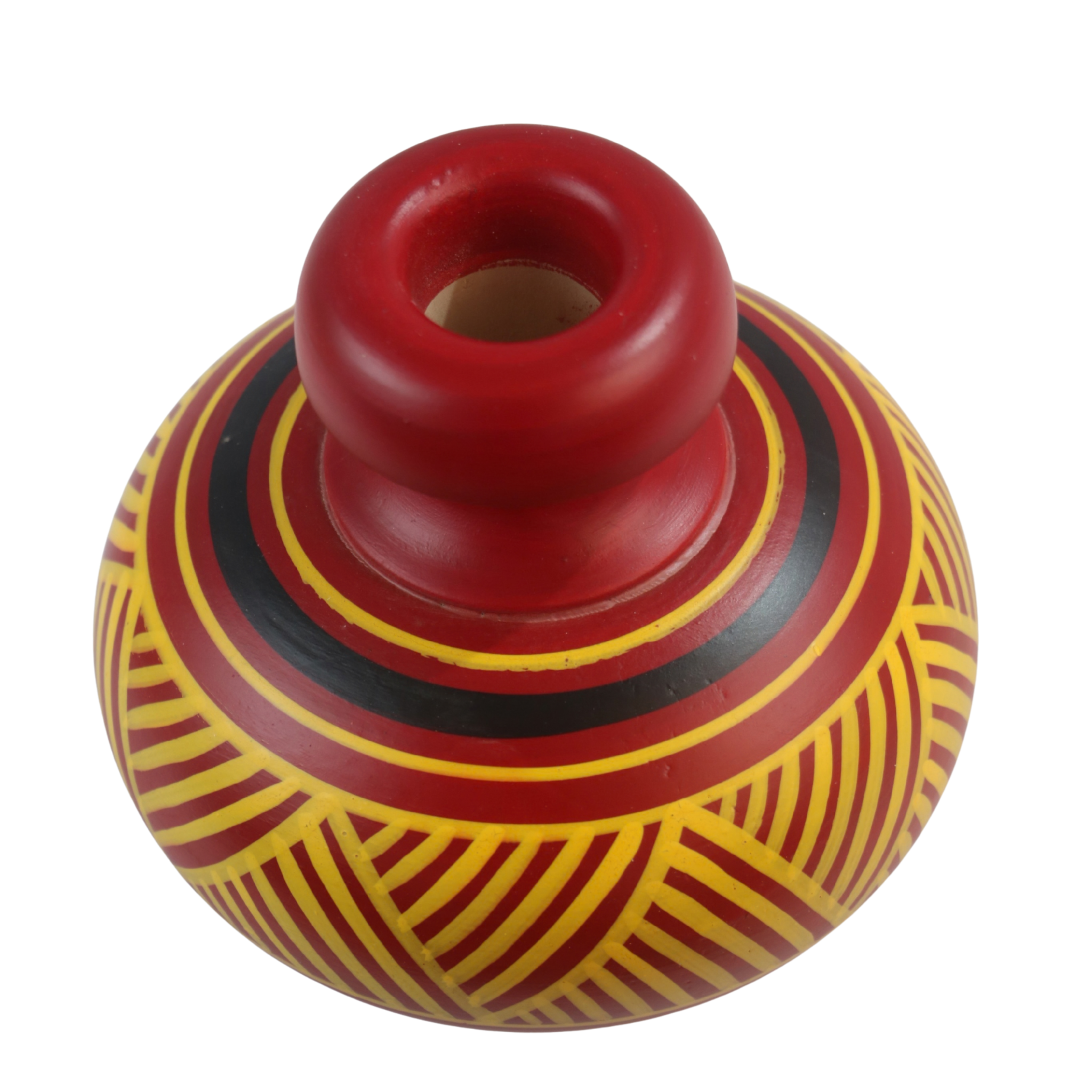 Decorative handmade flower vase with child-safe non-toxic paint